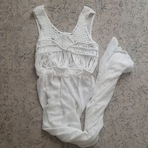 Cupshe white beach coverup maxi